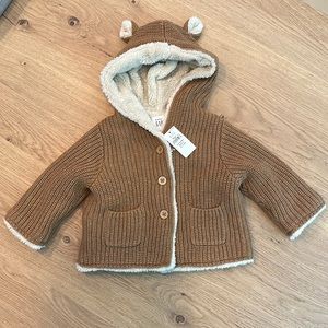 Baby Gap Sherpa Lined Bear Sweater